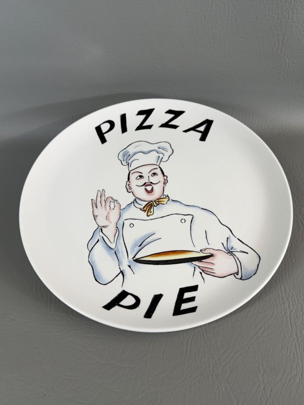 Vintage Chase Import Pizza Pie Ironstone Plate 13.5" MCM Retro Chef Kitchen Deco - Picture 14 of 14